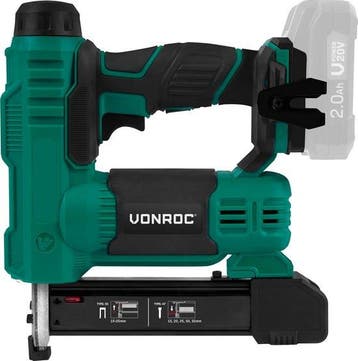 2dekans | VONROC accu tacker – VPower 20V – Incl. 1000, Ophalen of Verzenden, Zo goed als nieuw