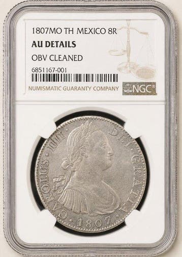 Spanje. Carlos IV. 8 Reales 1807 - México TH (NGC)