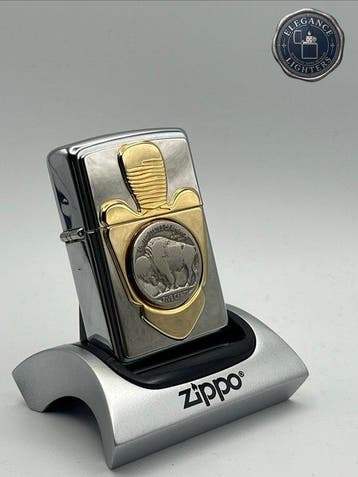 Zippo - Buffalo Nickel / Indian Head Coin Emblem (H 03 /, Nieuw