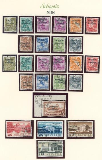Zwitserland 1937/1939 - volledige, gestempelde, Gestempeld