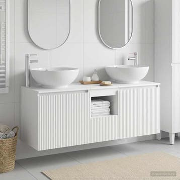 vidaXL Badkamerkastenset 3 st Wit 49,5 x 44,5 x 65 cm, Verzenden, Nieuw