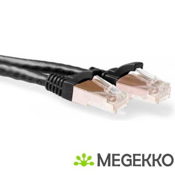 ACT Zwarte 7 meter SFTP CAT6A patchkabel snagless met RJ45, Computers en Software, Verzenden, Nieuw