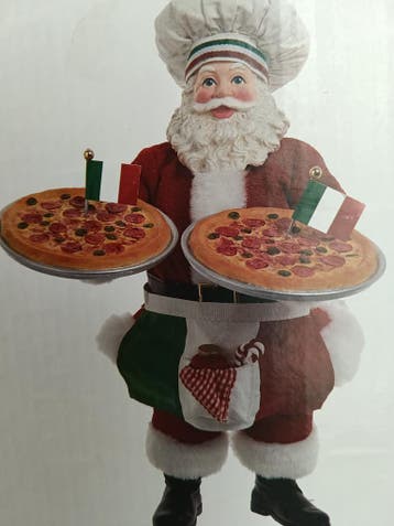 Kerstman Pizza papier mache, Ophalen of Verzenden, Nieuw