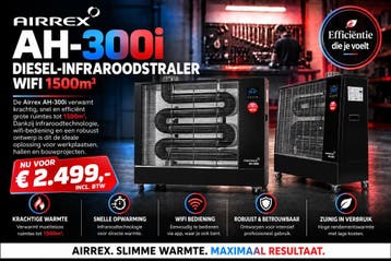 Airrex AH-300i diesel infraroodkachel 15 kW tot 1500m³ WiFi, Hoog rendement (Hr), Ophalen of Verzenden, 60 tot 150 cm, 80 cm of meer