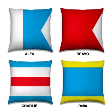 Seinvlag Signaalvlag Bootkussens ALFA BETA ZULU YANKEE, Watersport en Boten, Kajuitzeilboten en Zeiljachten, Verzenden, Nieuw