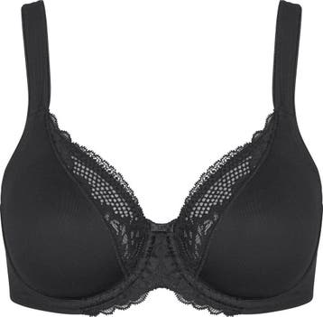 Triumph  Maat 80E Modern Lace+Cotton W Vrouwen Beha - BLACK, Verzenden