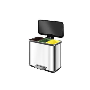 Hailo Öko Trio Plus 3x 9 ltr - RVS/zwart, Verzenden, Nieuw