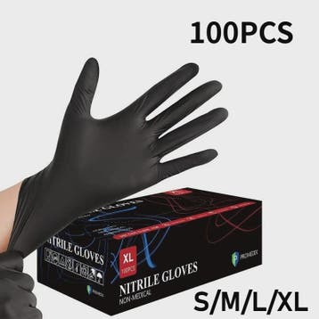 Zwarte Nitril Wegwerphandschoenen - Waterdicht & Latex Vrij, Verzenden, Nieuw