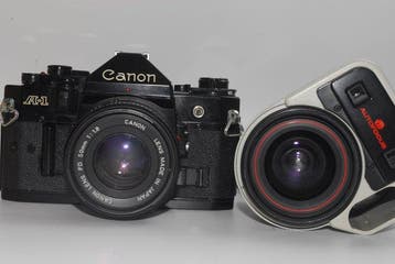Canon A-1 + FD 1,8/50mm + AF 4/35-70mm | Single lens reflex, Nieuw