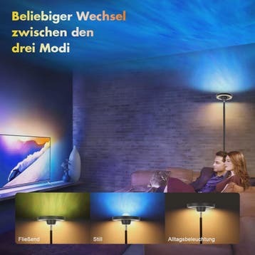 Moderne LED Vloerlamp met Watergolf Effect, RGB & CCT Sfeerv, Verzenden, Nieuw