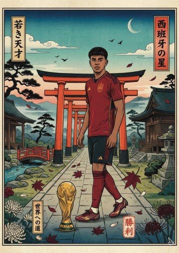 ANDSAL - Lamine Yamal Spain - Ukiyo-e World Cup Special, Nieuw