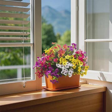 Kunstbloemen Ochtendgloren met Eucalyptus - UV-bestendig, 2/, Verzenden, Nieuw