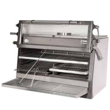 Houtskooloven-bbq, GN 2/1 + Gn1/1 (150 Kg/h)- Hefbare Deur/r, Ophalen of Verzenden, Nieuw in verpakking