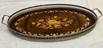 Decoratief dienblad - Italië - Sorrent bloemige inleg