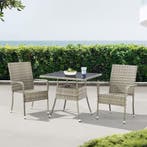 Polyrotan Tuintafel / Bijzettafel / Balkontafel Yoro - Vierk, Tuin en Terras, Tuintafels, Verzenden, Nieuw