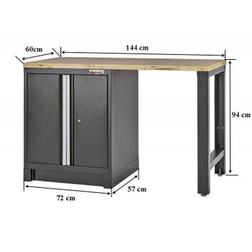 Heavy Duty werkbank met hardhouten werkblad en, Ophalen of Verzenden, Nieuw