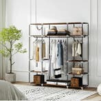Metalen Vrijstaande Kledingkast met Stoffen Planken, Huis en Inrichting, Kasten | Kledingkasten, Verzenden, Nieuw