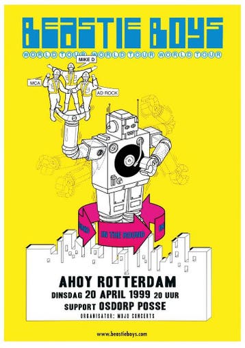 Posters - Poster Beastie Boys - Ahoy Rotterdam, Verzamelen, Verzenden, Zo goed als nieuw