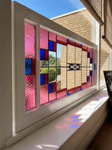 Art Deco Glas-in-loodraam - Amsterdam School - 1920-1930 -