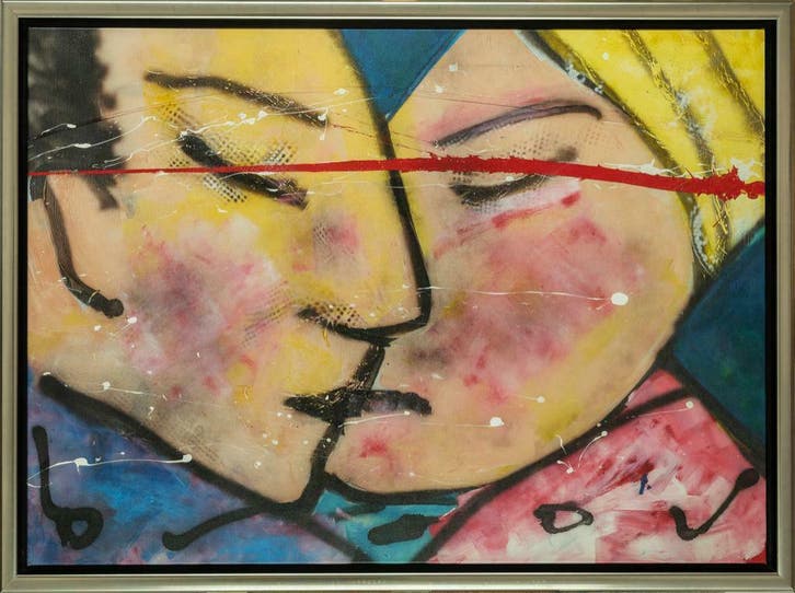 Herman Brood | Giclée: De Kus | Afmeting 80cm 110cm, Antiek en Kunst, Kunst | Overige Kunst, Ophalen of Verzenden