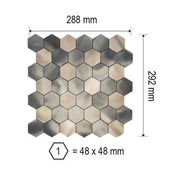 Zelfklevend Mozaïek Hexagon Nela, Huis en Inrichting, Ophalen of Verzenden, Nieuw
