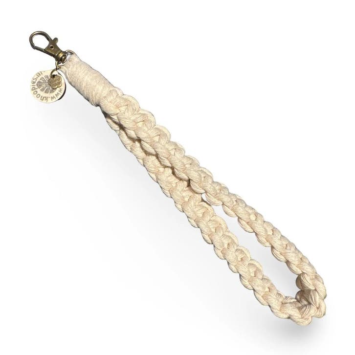 Macramé Pols Keycord - Squared - Katoen - Macramé -, Verzamelen, Sleutelhangers, Nieuw, Overige typen, Ophalen of Verzenden
