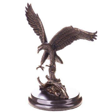Figuur - Bronzefigur Adler - Brons, Marmer