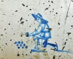 Tegel - Zeldzame afbeelding  Negenkuilen (knikkerspel)  -, Antiek en Kunst