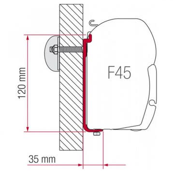 Fiamma Adapter AS 450 F45, Ophalen of Verzenden, Nieuw, Fiamma