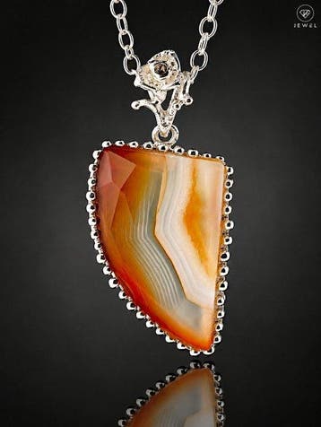 Bandagaat Schijf Ketting - 925 sterlingzilver - Moderne