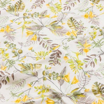 AA101 - Decoratieve stof - Kolibrie, Bloemen en Bladeren -, Antiek en Kunst