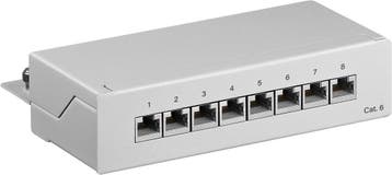 CAT 6 mini/desktop patchpaneel, 8-poorts (1 U)-Grijs, Computers en Software, Servers, Ophalen of Verzenden, Nieuw