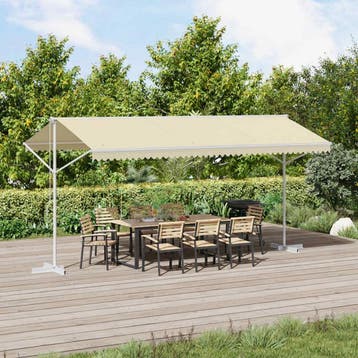 vidaXL Luifel vrijstaand 500x300 cm crème, Verzenden, Nieuw