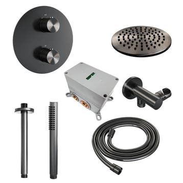 Brauer Gunmetal Carving Thermostatische Regendoucheset, Ophalen of Verzenden, Nieuw