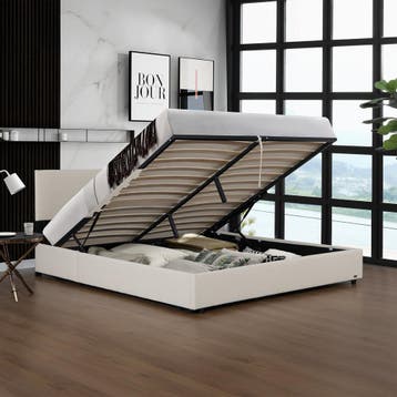 Tweepersoonsbed Juva met lattenbodem en opbergruimte 140x200, Verzenden, Nieuw