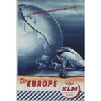 Wandbord - KLM To Europe Royal Dutch Airlines, Ophalen of Verzenden, Nieuw