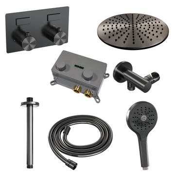 Brauer Gunmetal Edition Thermostatische Regendoucheset, Ophalen of Verzenden, Nieuw