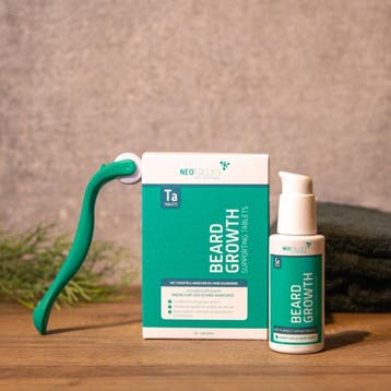 Neofollics Baardgroei Pakket - Tablets + Serum + Roller, Ophalen of Verzenden, Nieuw, Overige typen