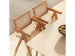 Coast Eetkamerstoelen - 4-Delige Set Bamboe & Imitatie-Riet, Verzenden, Nieuw