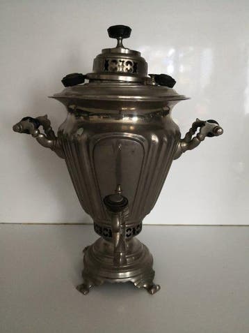 Samovar - Verzilverd messing - Fabrika Kozlova Toula