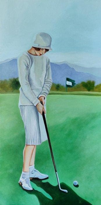 Veronica Ciccarese - La golfista, Antiek en Kunst