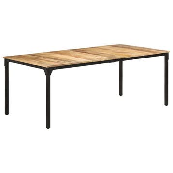 vidaXL Eettafel 200x100x76 cm ruw mangohout, Huis en Inrichting, Verzenden, Nieuw
