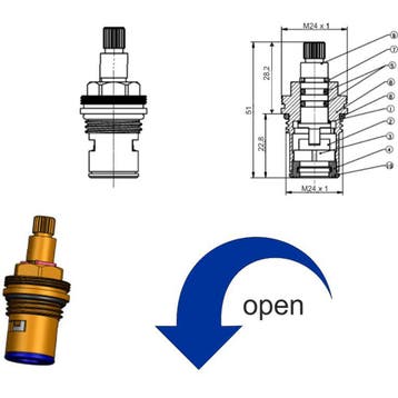 Riko Keramisch Binnenwerk - Type 2 - 1/2 - Koud - Links, Ophalen of Verzenden, Nieuw