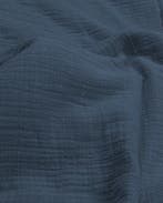 Hydrofiel Katoen Linnenstructuur Midden Blauw, Nieuw, Blauw