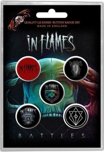 In Flames Button Battles 5-pack officiële merchandise, Ophalen of Verzenden, Nieuw, Gebruiksvoorwerp
