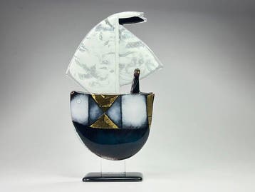Studio Habrat - Maciej Habrat - sculptuur, Boat - 30 cm -, Antiek en Kunst, Antiek | Glas en Kristal