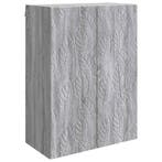 vidaXL Wandkast Grijs Sonoma 66 x 34,5 x 90 cm Bewerkt hout, Huis en Inrichting, Kasten | Overige, Verzenden, Nieuw