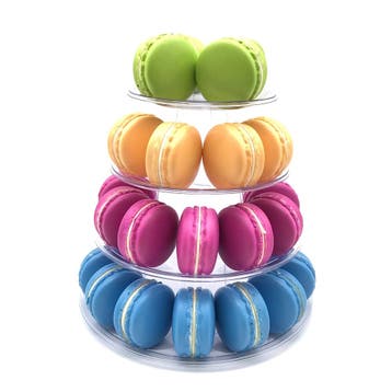 Macaron standaard plastic 4 delig, Verzenden, Nieuw