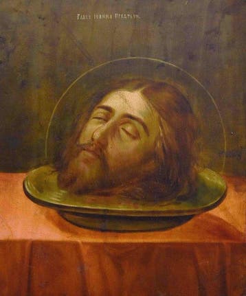 Icoon - Het Hoofd van Johannes de Doper - Hout