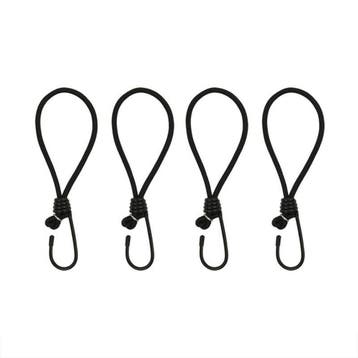 ProPlus Elastische tentspanners met haak - 20 cm - zwart..., Caravans en Kamperen, Ophalen of Verzenden, Nieuw